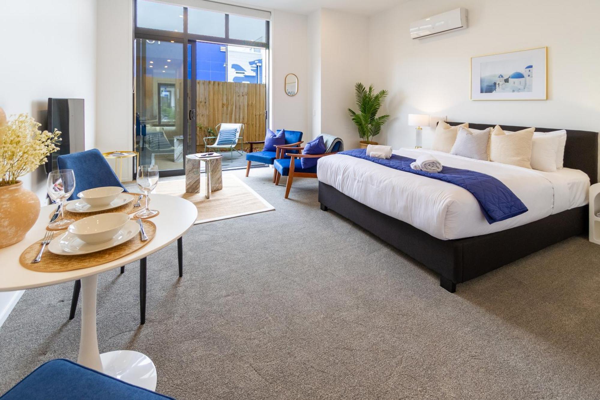 Central Christchurch Santorini Style 1Br Studio Ngoại thất bức ảnh